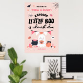 Poster Little Boo est presque dû Baby shower d'Halloween (Bureau à domicile)