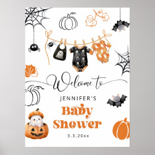 Poster Little Boo est Prête linge à linge Bienvenue à la