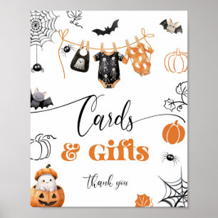 Poster Little Boo halloween Ligne de vêtements cartes et
