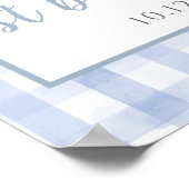 Poster Little Bunny Blue 1st Birthday Welcome Sign (Coin)