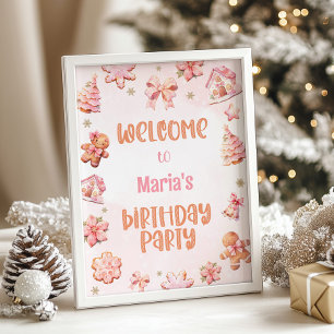 Poster Little Cookie Oh Quel plaisir Noël Bienvenue