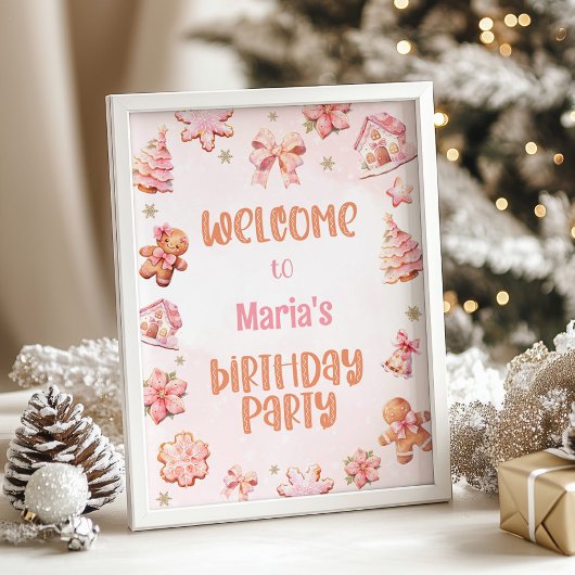 Poster Little Cookie Oh Quel plaisir Noël Bienvenue