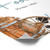 Poster Little Cowboy Baby shower (Coin)