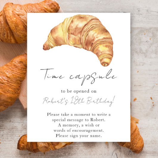 Poster Little Croissant Time Capsule 1er anniversaire