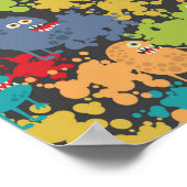 Poster Little cute funny monsters (Coin)