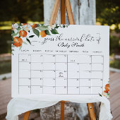 Poster Little cutie Guess the due Date calendar