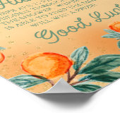 Poster Little Cutie Orange Pacifier chasse Baby shower je (Coin)