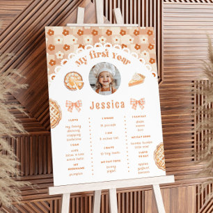 Poster Little Cutie Pie 1ère anniversaire photo Milestone