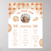 Poster Little Cutie Pie 1ère anniversaire photo Milestone (Devant)