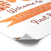 Poster Little Cutie Pie Automne 1er anniversaire fête Bie (Coin)