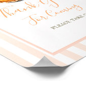 Poster Little Cutie Pie Orange En vichy Merci (Coin)