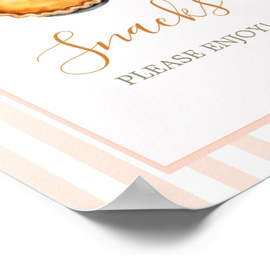 Poster Little Cutie Pie Orange En vichy Snacks (Coin)