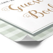 Poster Little Duckling En vichy Baby shower Livre d'invit (Coin)