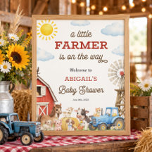 Little Farmer Baby Shower Welcome Sign