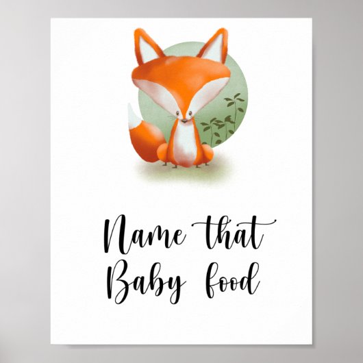 Poster Little Fox - Nom que Baby nourriture (Devant)