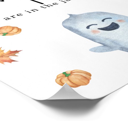Poster Little ghost - Combien de citrouilles (Coin)
