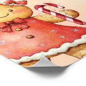 Poster Little Gingerbread Birthday Christmas Welcome  (Coin)