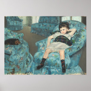Poster Little Girl in a Blue Armchair, 1878 (oi