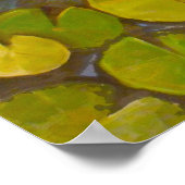 Poster Little Goldfish Koi in Pond with Lily Pads (Coin)