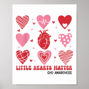 Poster Little Hearts Sensibilisation au coeur Anatomie du