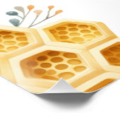 Poster Little Honey Cute Bee Floral Duo Baby Girl Shower (Coin)