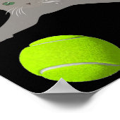 Poster Little Kitten Jouant Avec Un Chat À Balle De Tenni (Coin)