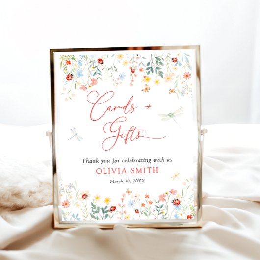 Poster Little Log Bug Cute Garden Cartes et cadeaux