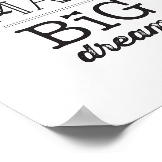 Poster Little Man Big Dreams Classic Boy Baby Nursery Art (Coin)