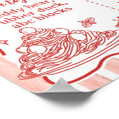 Poster Little Meatball Birthday Party Milestone Sign (Coin)