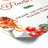 Poster Little Meatball Pasta Baby Shower Favors (Coin)