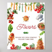 Poster Little Meatball Pasta Baby Shower Favors (Devant)