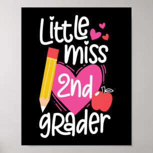 Poster Little Miss 2nd Grader Bonjour 2e année