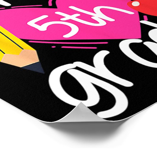 Poster Little Miss 5e Année Premier Jour De Bonjour Cinqu (Coin)