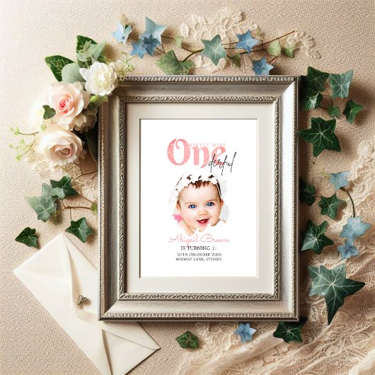 Poster Little miss onderful 1er anniversaire