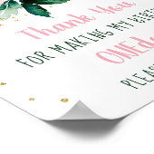 Poster Little Miss Onederful Boho Floral Anniversaire Fav (Coin)