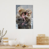 Poster Little Monkeys | Hot Springs, Japon (Cuisine)