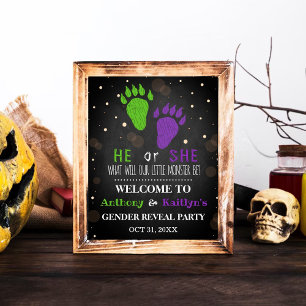 Poster Little Monster Halloween Genre Revela Party