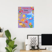 Poster Little Party Monster and confetti Anniversaire Par (Bureau à domicile)