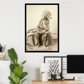 Poster Little, Porter le coiffeur à Wounded Knee SD 1890 (Bureau à domicile)