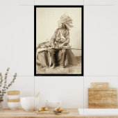 Poster Little, Porter le coiffeur à Wounded Knee SD 1890 (Cuisine)