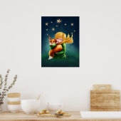 Poster Little Prince and Fox. Nursery Art Illustration (Cuisine)
