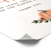 Poster Little Pumpkin Fall Baby Shower Diaper Raffle (Coin)