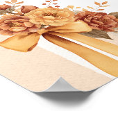 Poster Little Pumpkin Fall Floral Baby Shower Welcome (Coin)