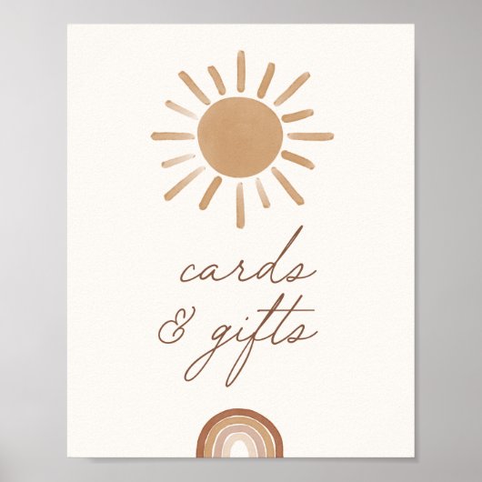 Poster Little Ray of Sunshine Baby showers Cartes et cade (Devant)