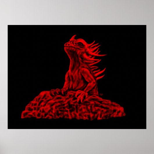 Poster Little red Dragon (Devant)