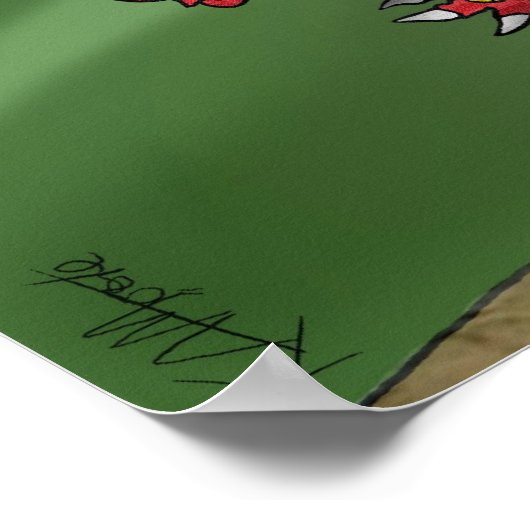 Poster "Little Red Dragon" - par Kev Moore (Coin)