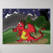 Poster "Little Red Dragon" - par Kev Moore (Devant)