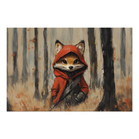 Poster Little Red Riding Hood Fox (Devant)