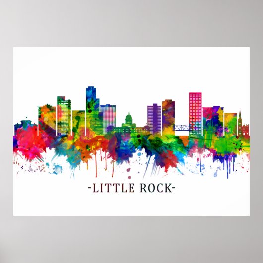 Poster Little Rock Skyline (Devant)