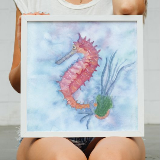 Poster Little Seahorse Watercolor